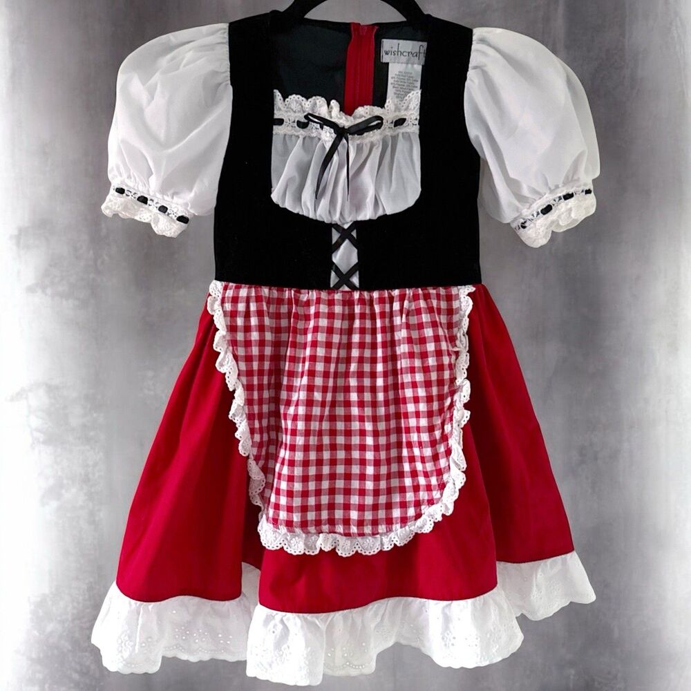 Wishcraft Little Red Riding Hood Dress Costume Halloween Girl's Kids Size 4